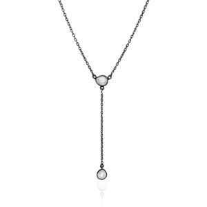 Rock & Divine Starlight Lariat Diamond Necklace in 18K Black Gold F VS2